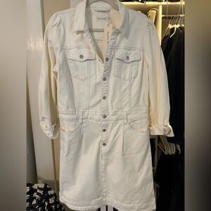 Nicole Miller Cream Denim Dress